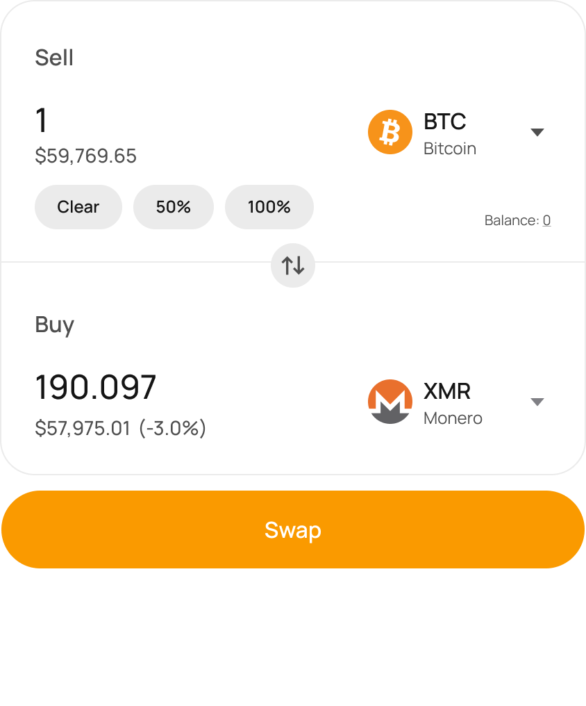 THORChain swap widget